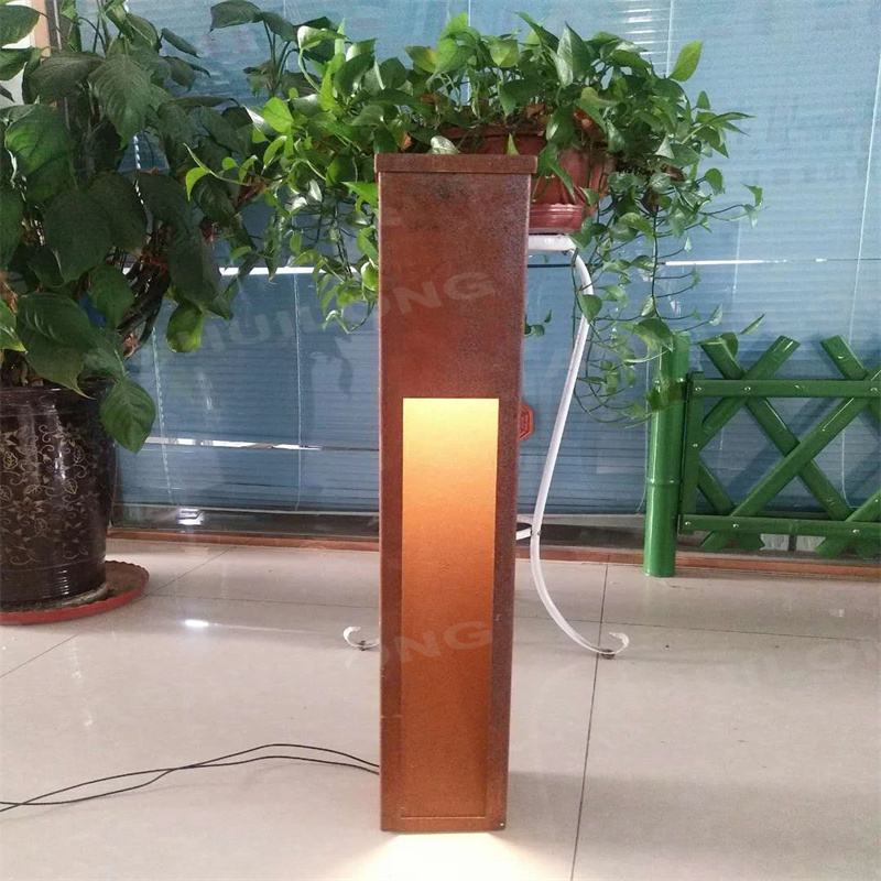 No paint Corten Lamp For Park Project